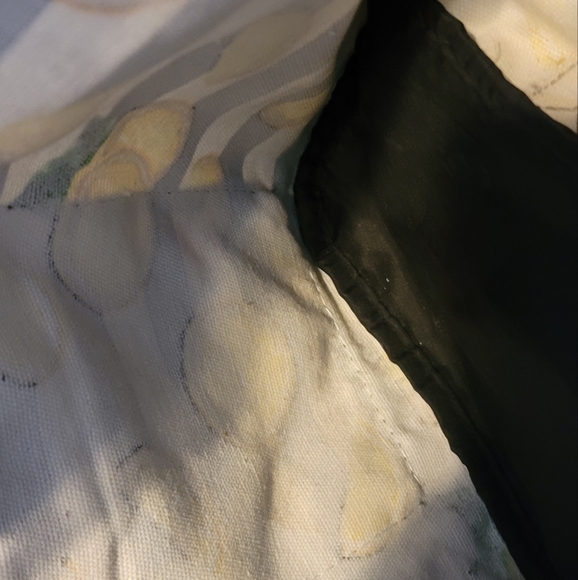 Hot Topic Canvas & Faux Leather Lemon Striped Backpack - Picture 8 of 9